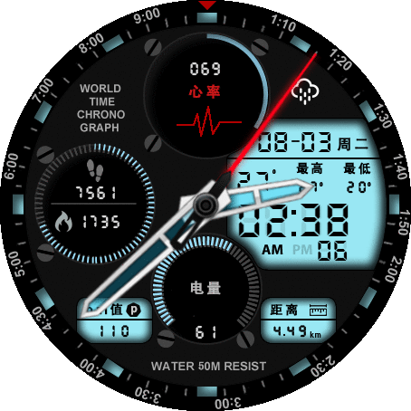 【GTR2/2e】液晶数字表盘