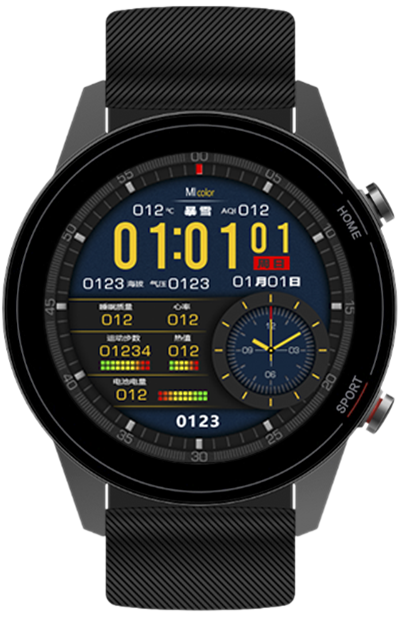 暗金系列-中文多功能表盘