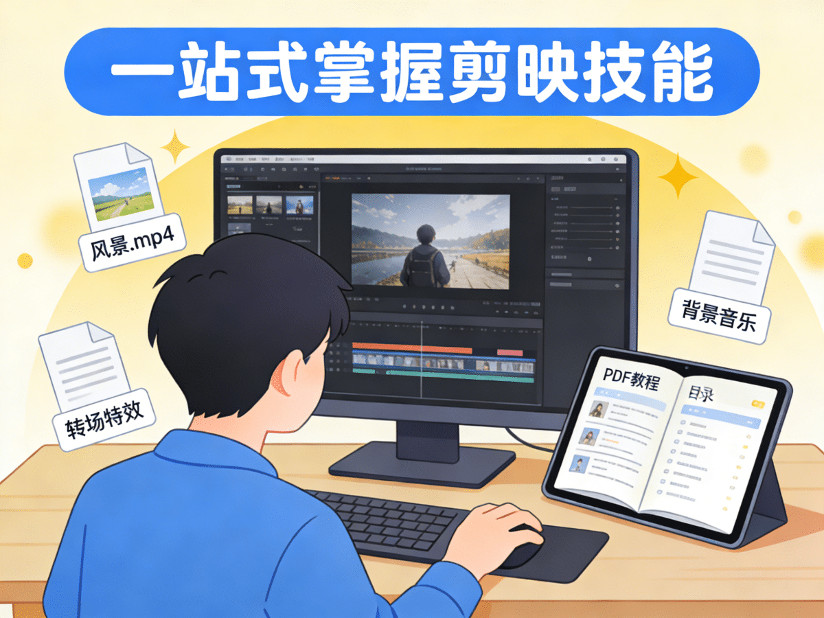 剪映视频剪辑从小白到大师教程+PDF+配套素材 - 槿篱博客