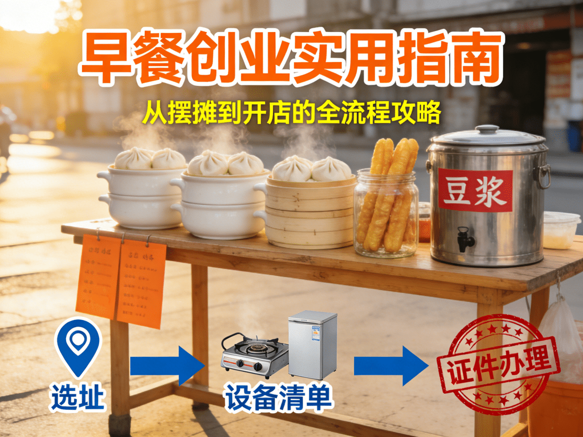 早餐摆摊开店创业教程 - 槿篱博客
