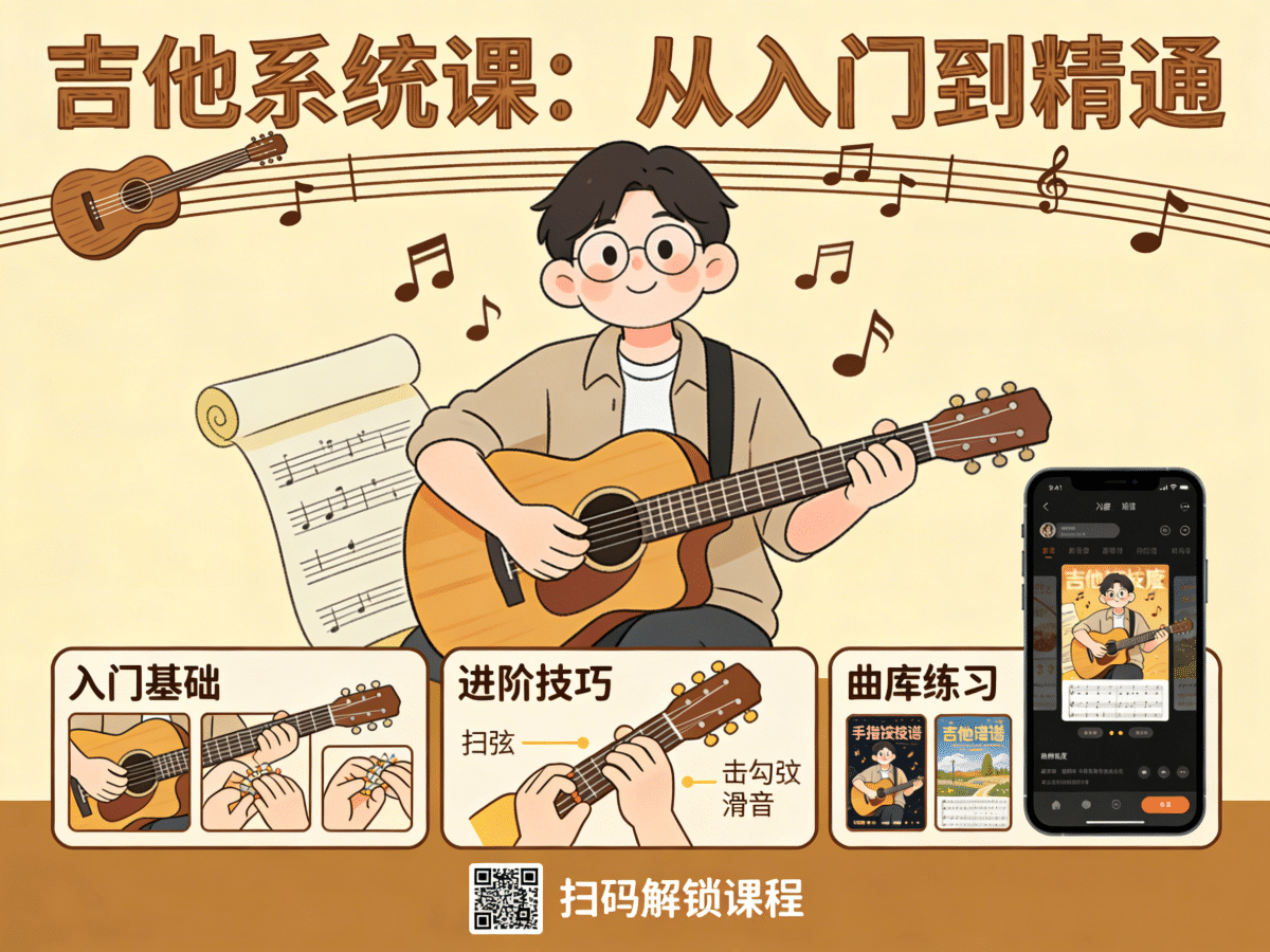 《吉他系统课：从入门到精通》最新吉他全套教 - 槿篱博客