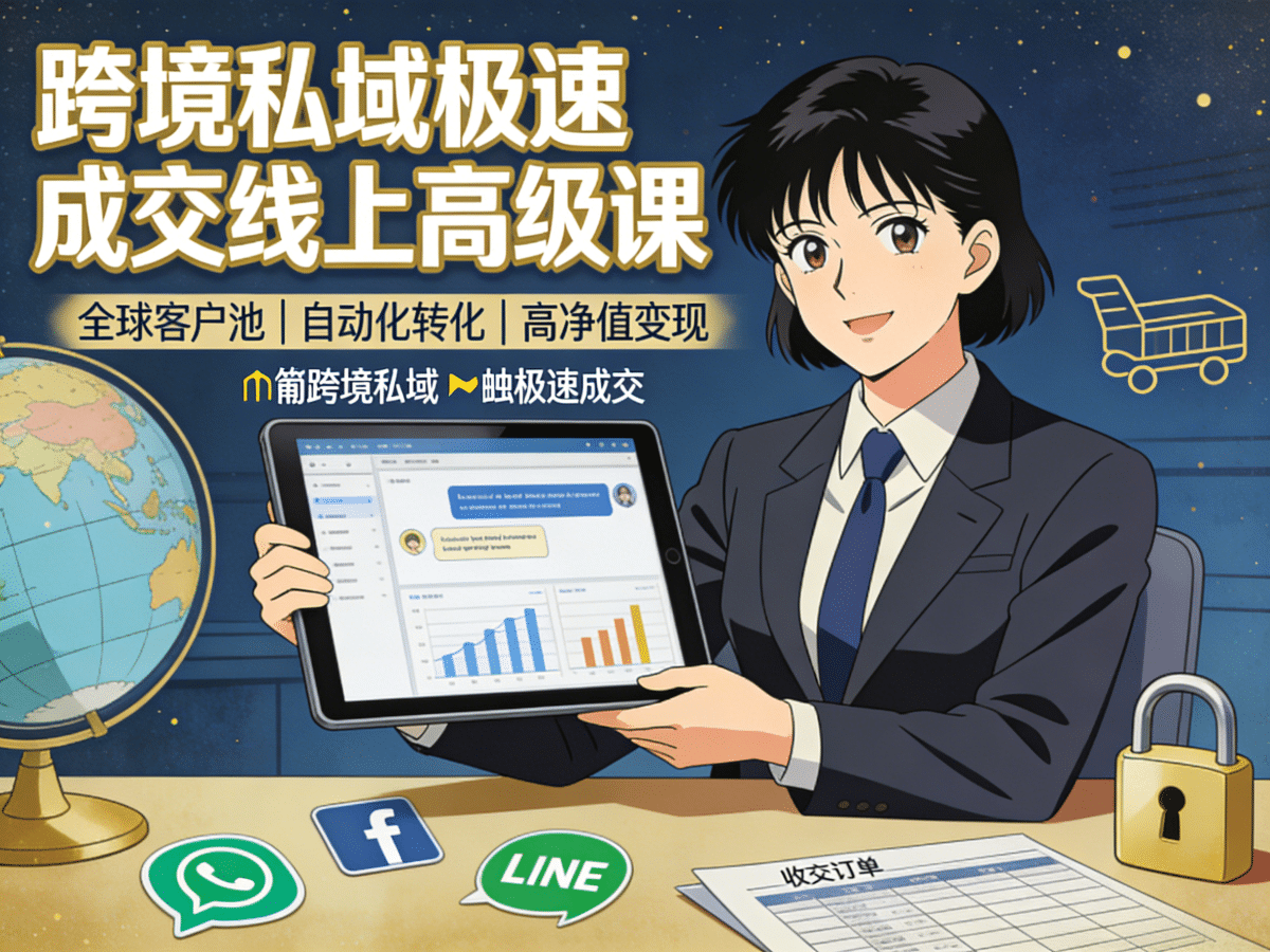 跨境私域极速成交线上高级课 - 槿篱博客