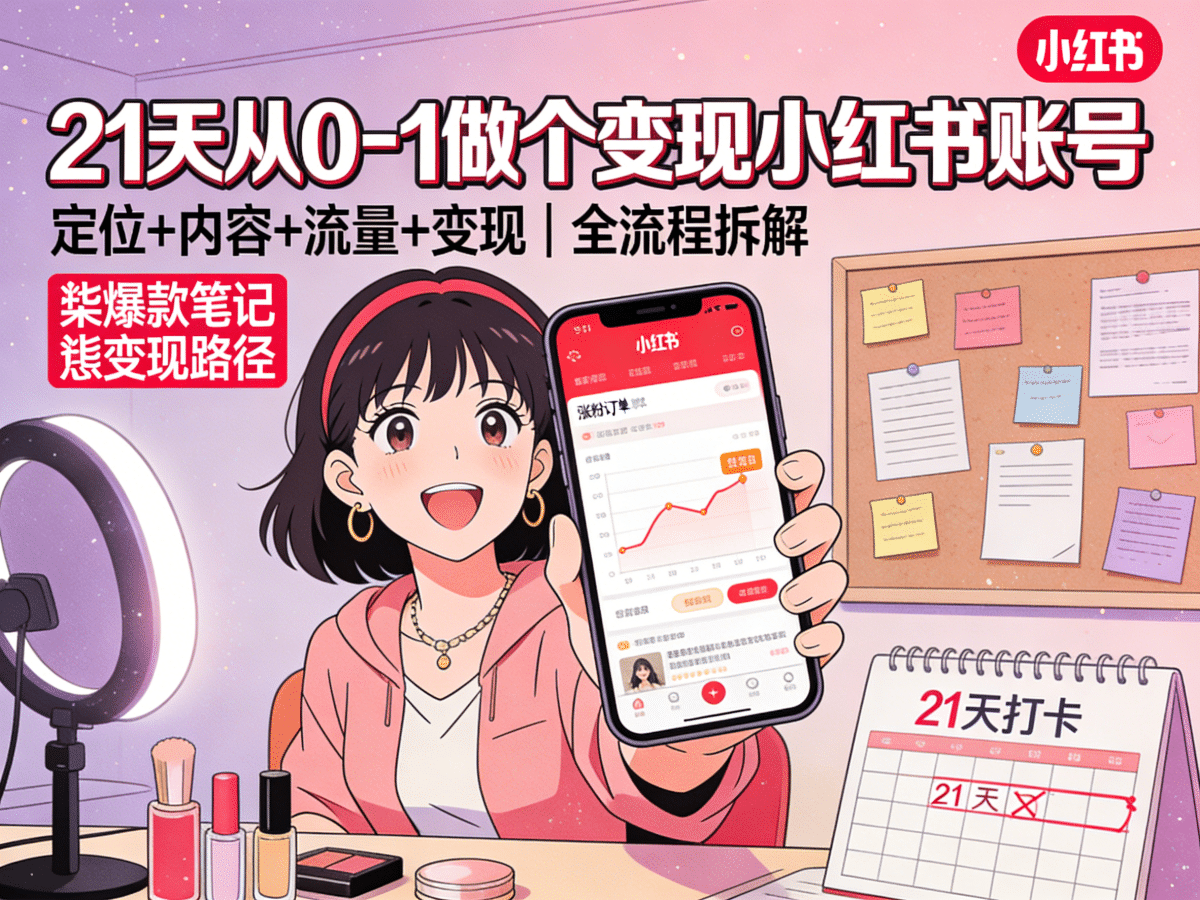 21天从0-1做个变现小红书账号 - 槿篱博客
