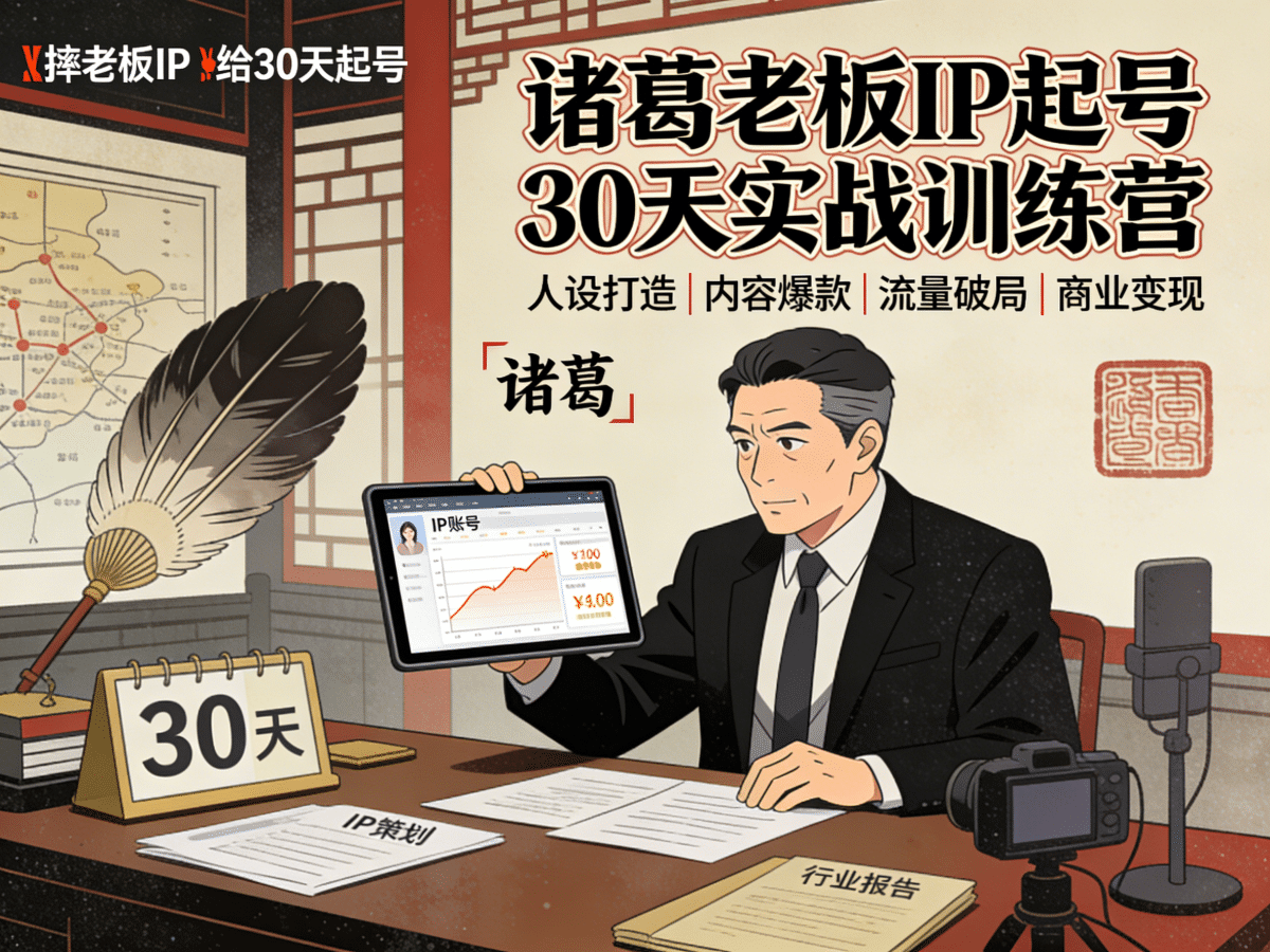 诸葛老板IP起号30天实战训练营
