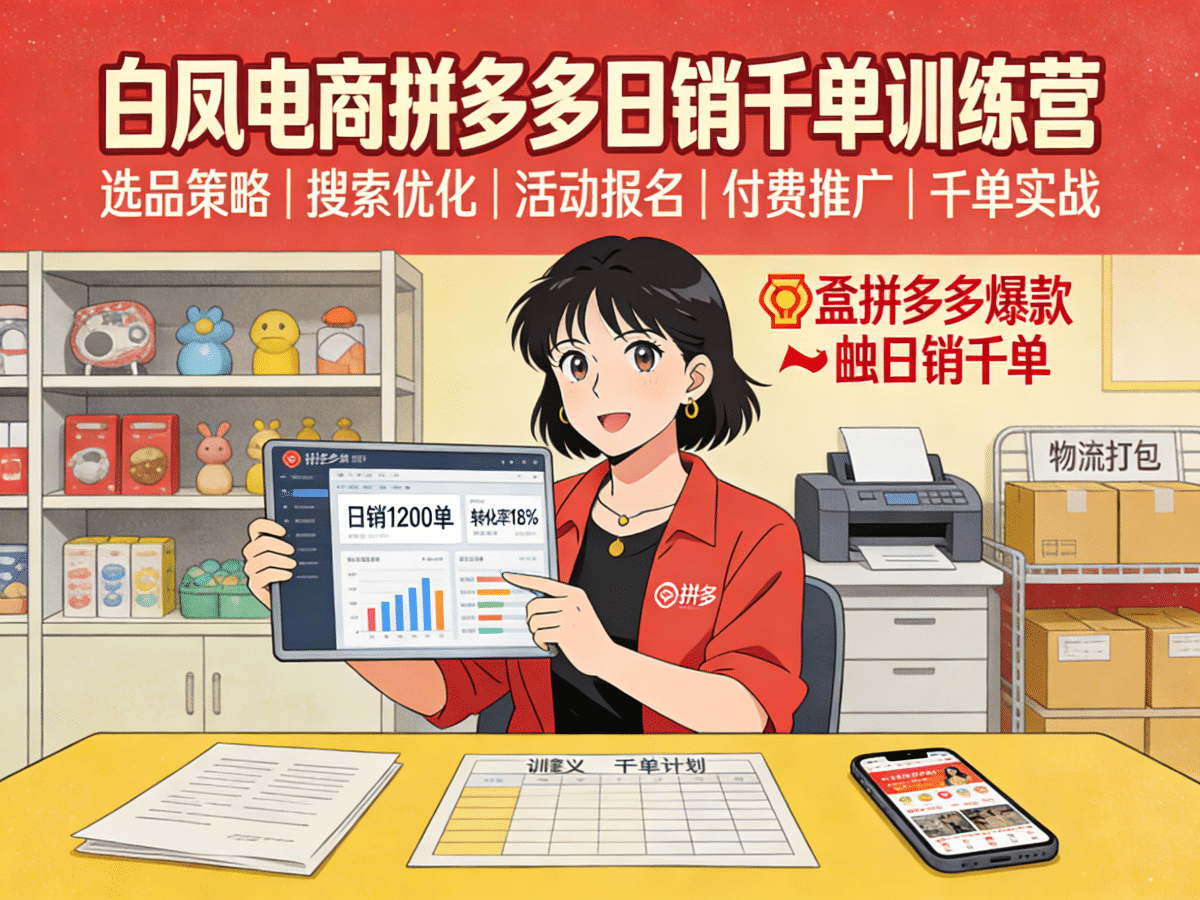 白凤电商拼多多日销千单训练营 - 槿篱博客