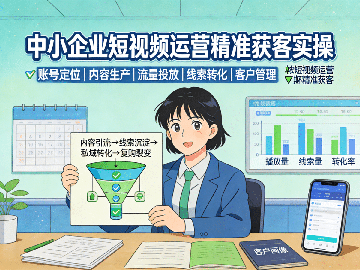 中小企业短视频运营精准获客实操 - 槿篱博客