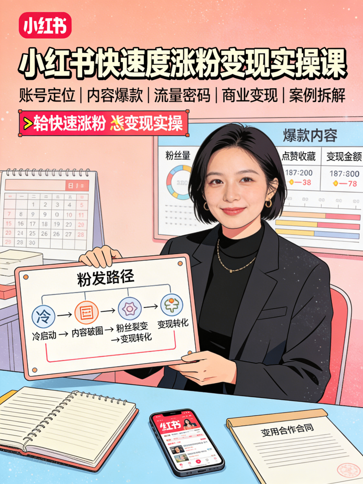 小红书快速度涨粉变现实操课 - 槿篱博客