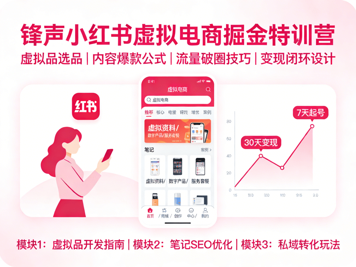 锋声小红书虚拟电商掘金特训营 - 槿篱博客