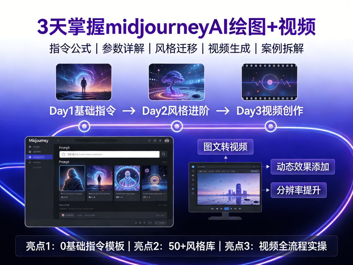 3天掌握midjourneyAI绘图+视频 - 槿篱博客