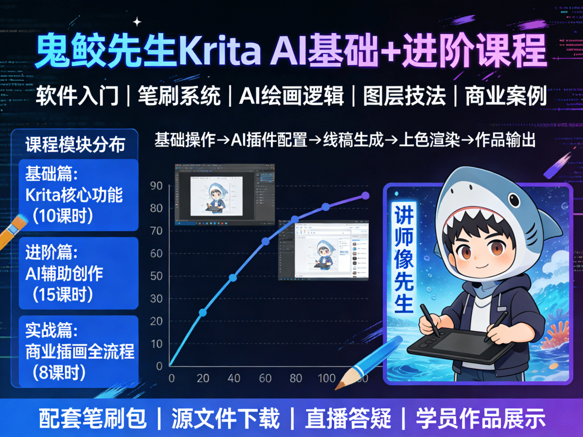 鬼鲛先生krita ai基础+进阶课程