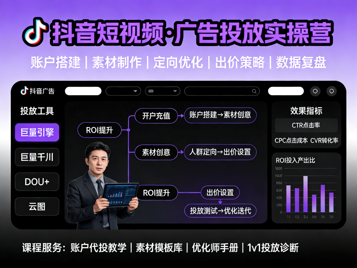 抖音短视频广告投放实操营