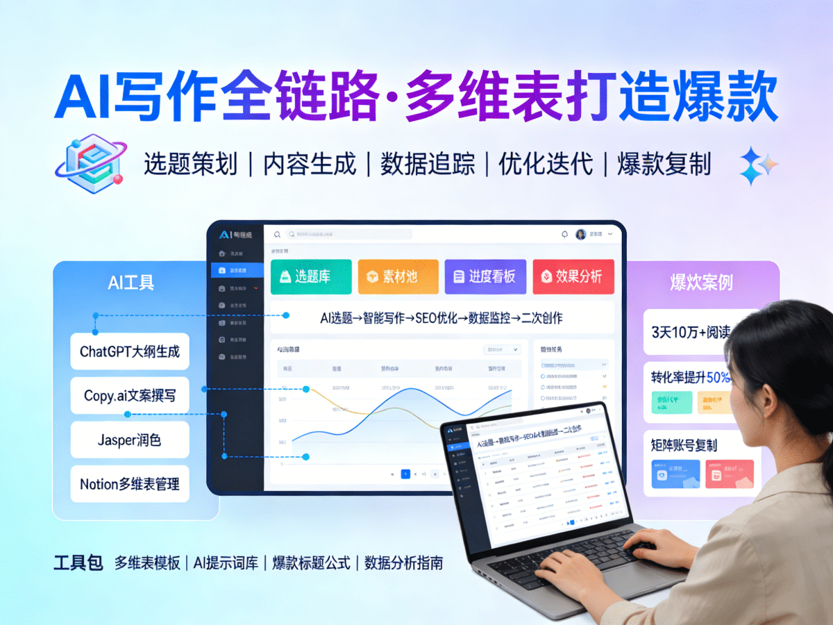 AI写作全链路多维表打造爆款