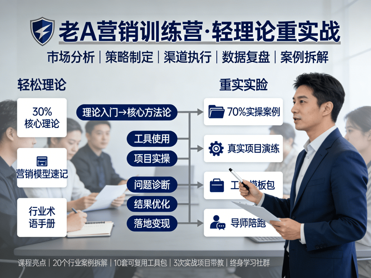老A营销训练营轻理论重实战 - 槿篱博客
