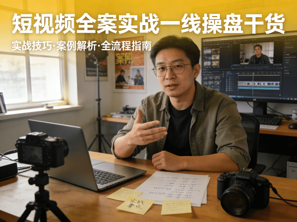 短视频全案实战一线操盘干货