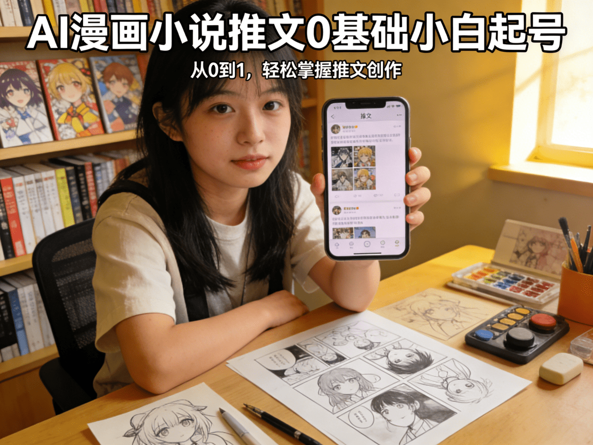 AI漫画小说推文0基础小白起号