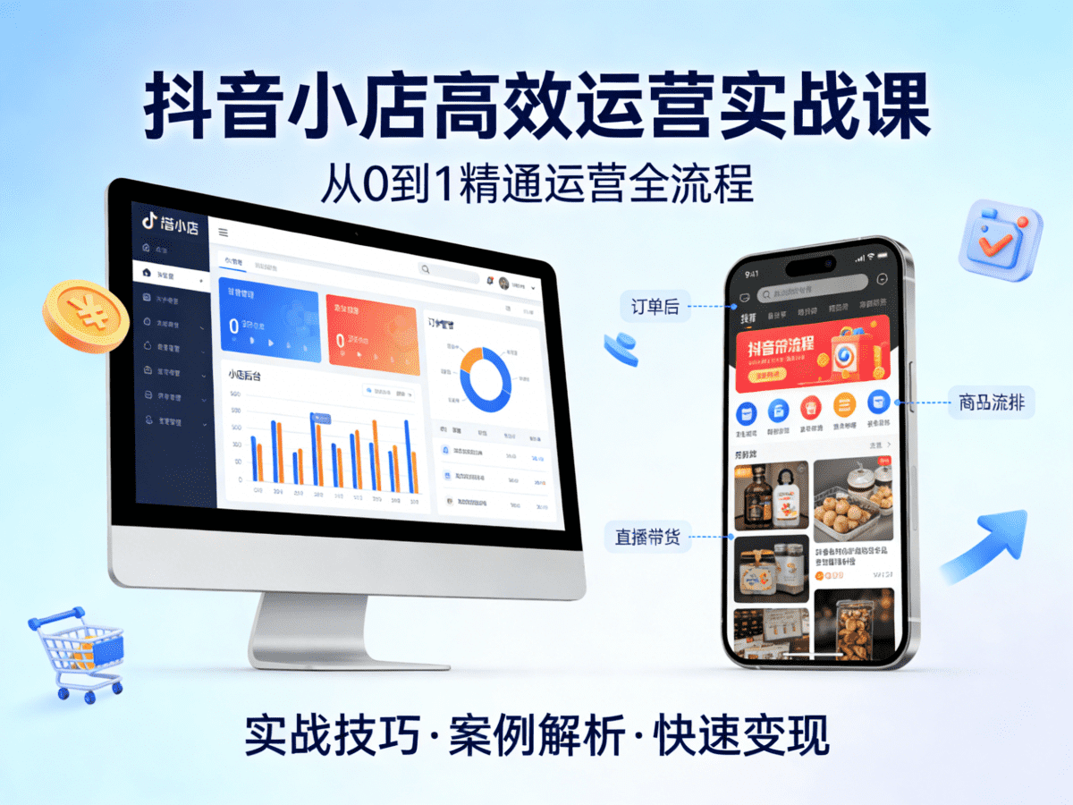 抖音小店高效运营实战课 - 槿篱博客