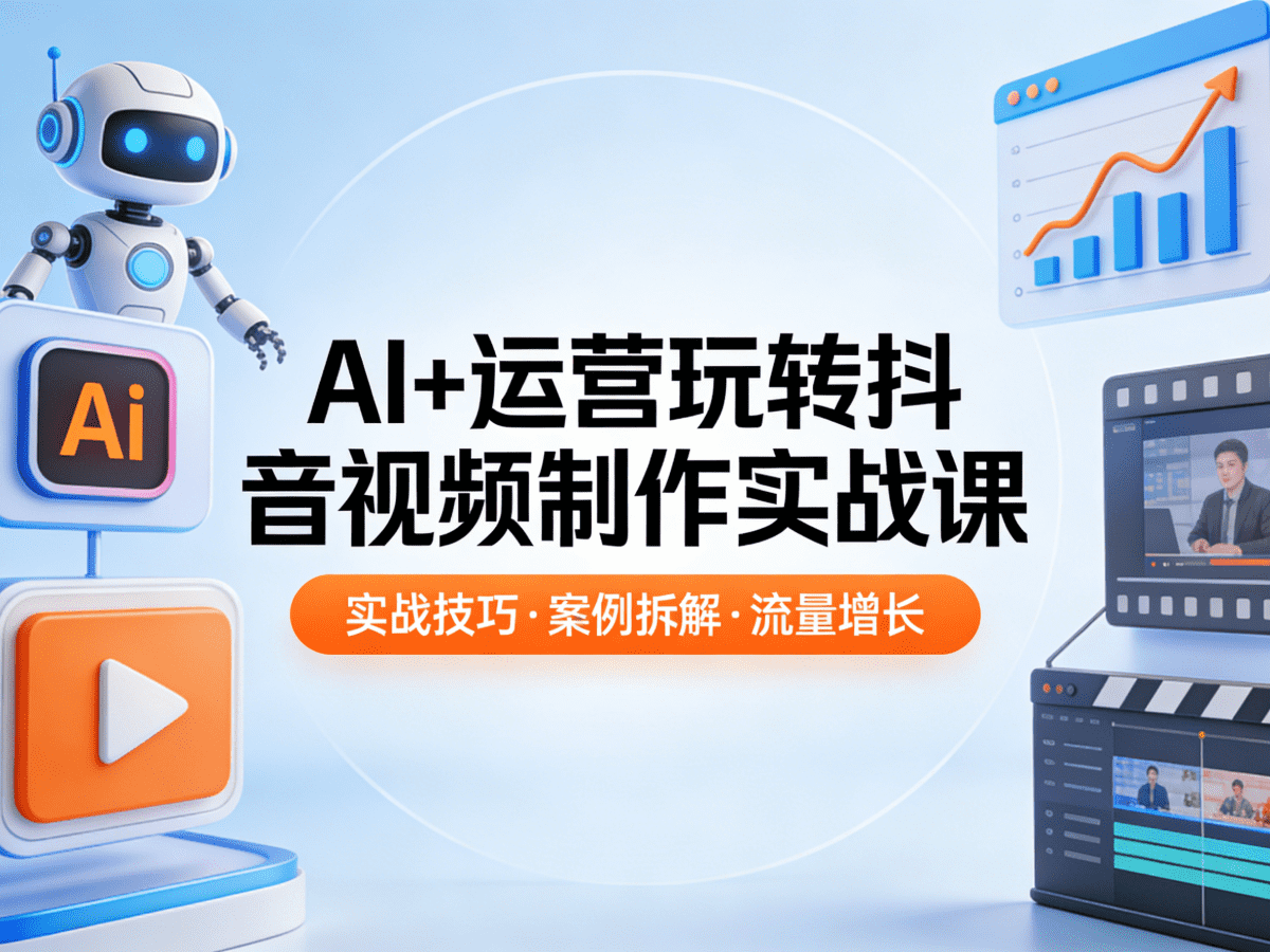 AI+运营玩转抖音视频制作实战课 - 槿篱博客
