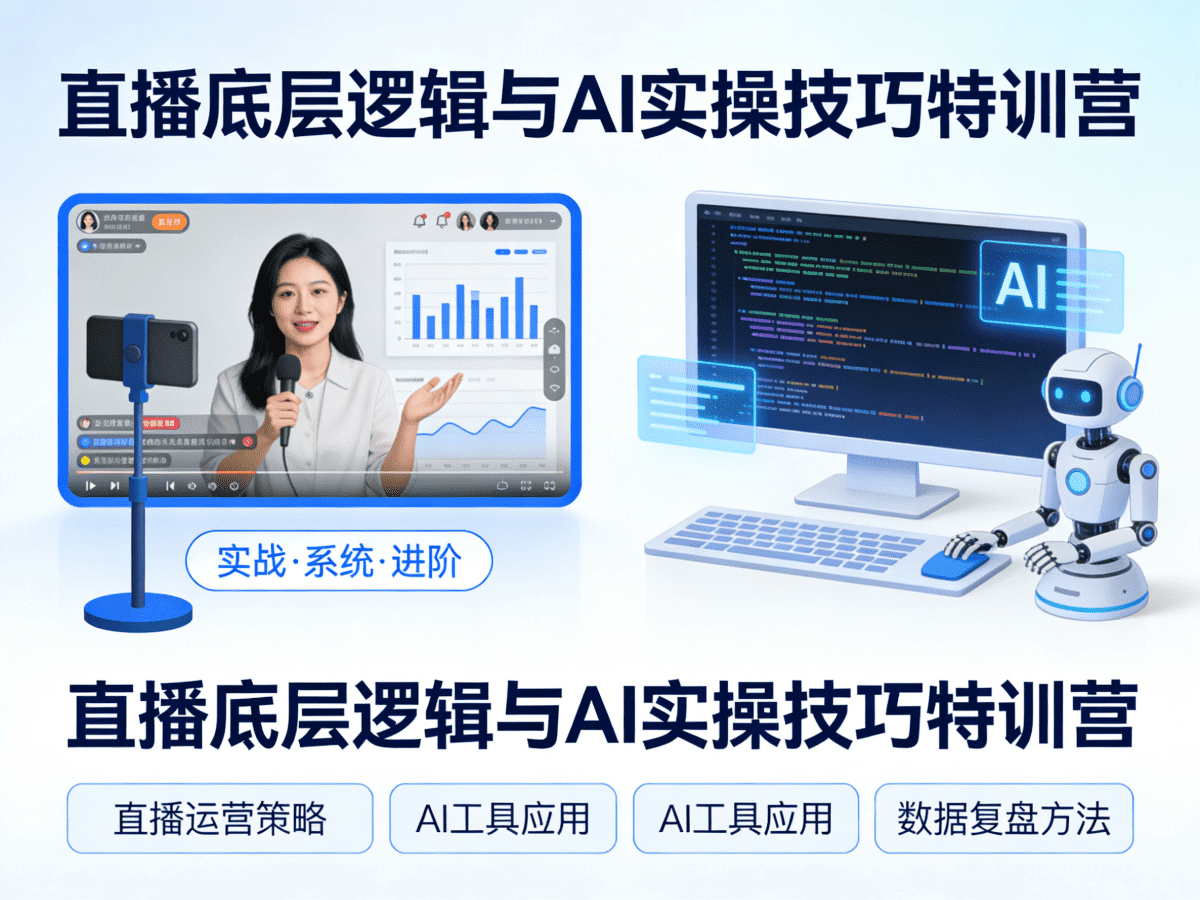 直播底层逻辑和ai实操技巧特训营