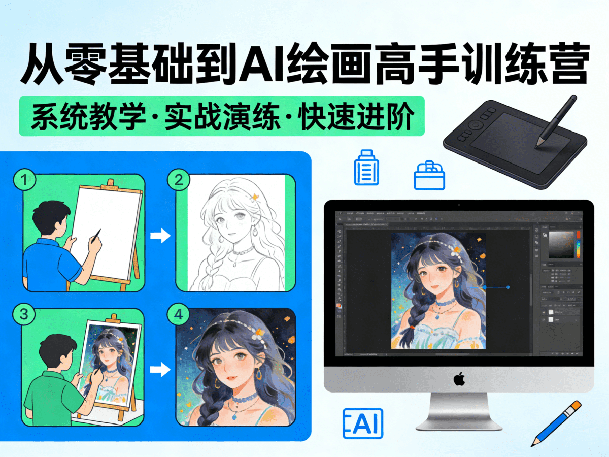 从零基础到AI绘画高手训练营