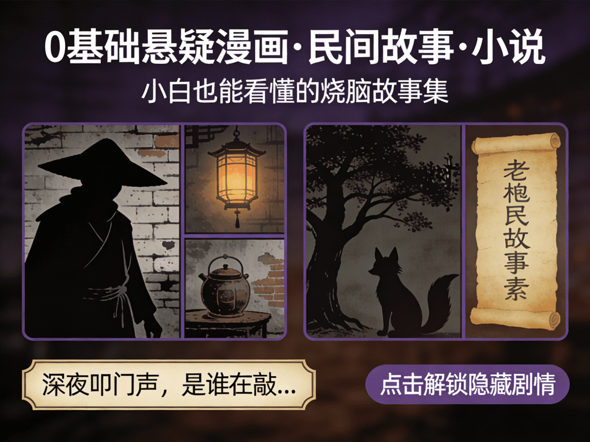 0基础悬疑漫画民间故事小说推文 - 槿篱博客