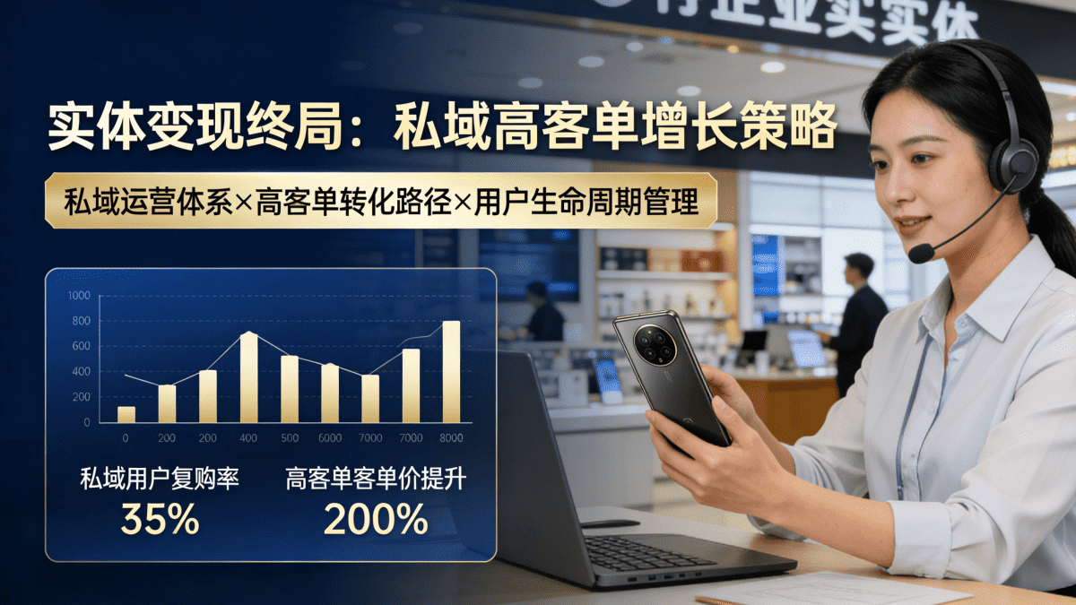 实体变现终局私域高客单 - 槿篱博客