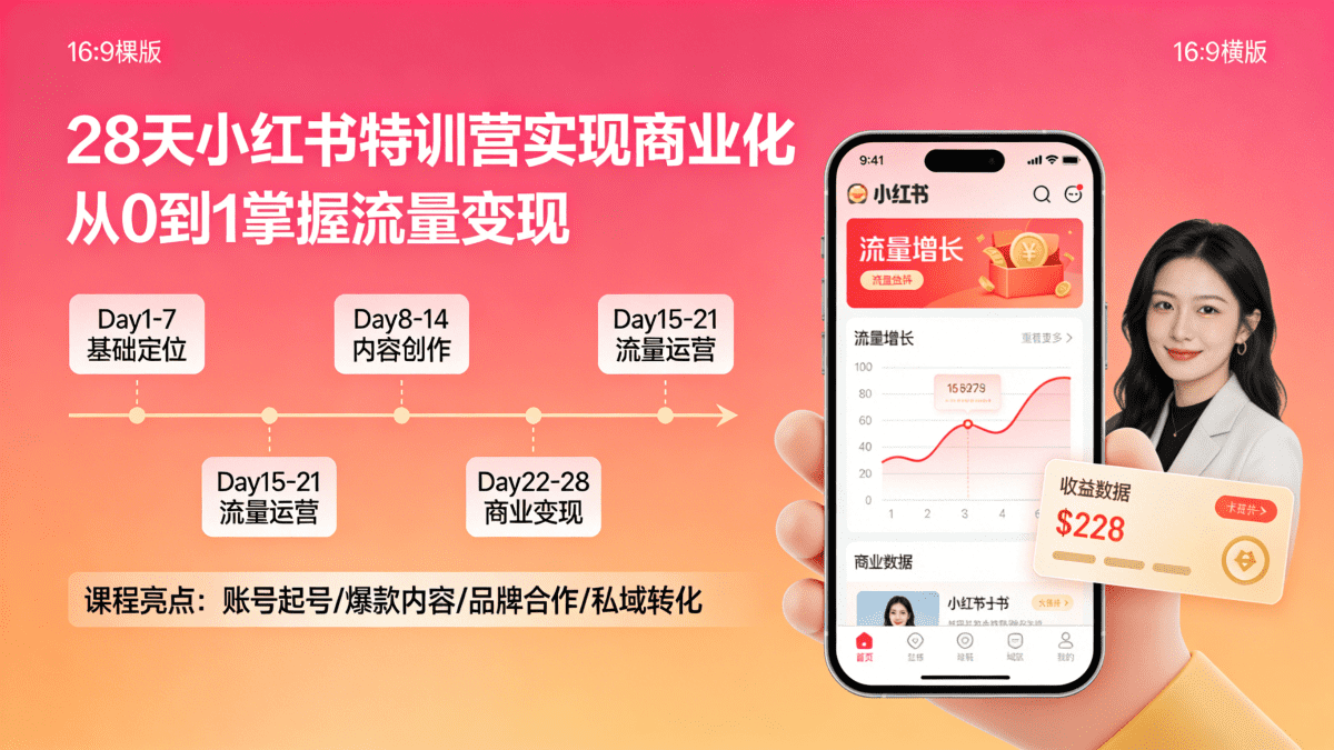 28天小红书特训营实现商业化 - 槿篱博客