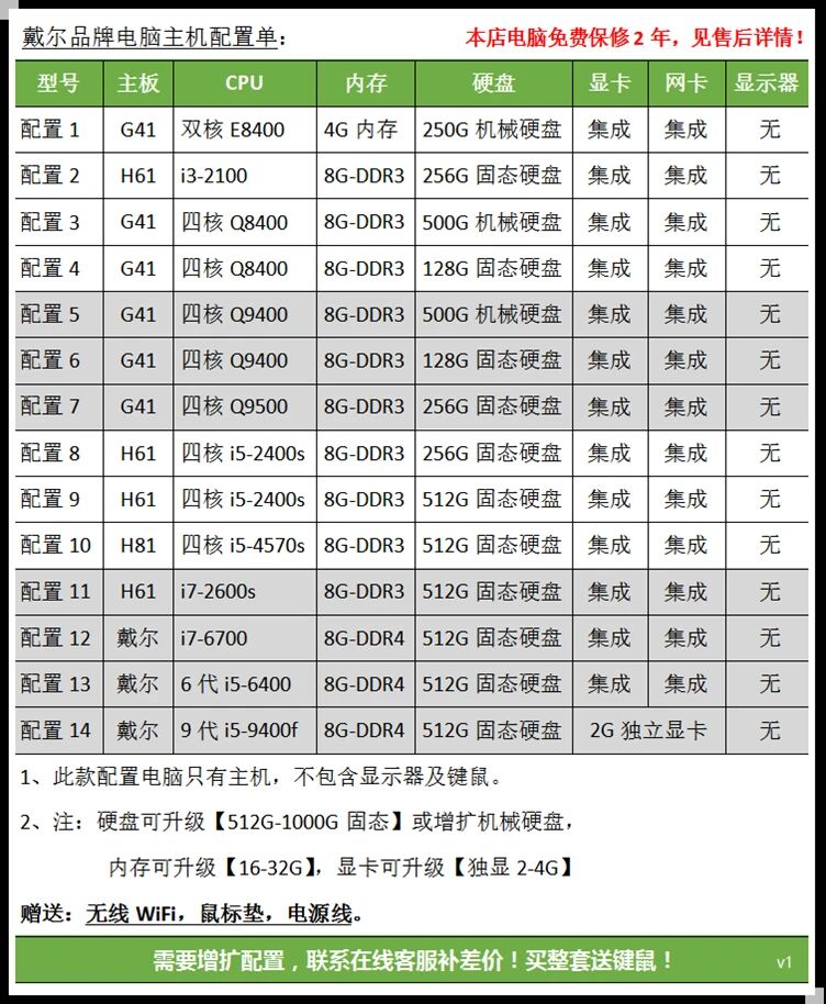 自己装主机要什么配置