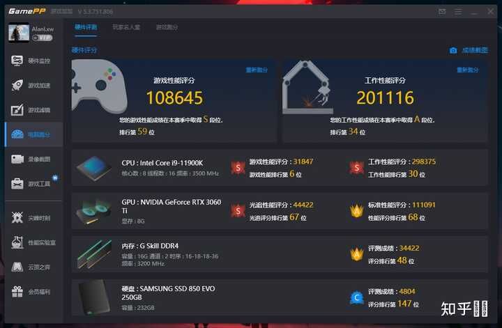 电脑游戏主机跑多少分