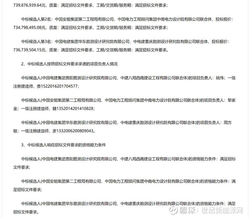 清水川三期三大主机中标公示