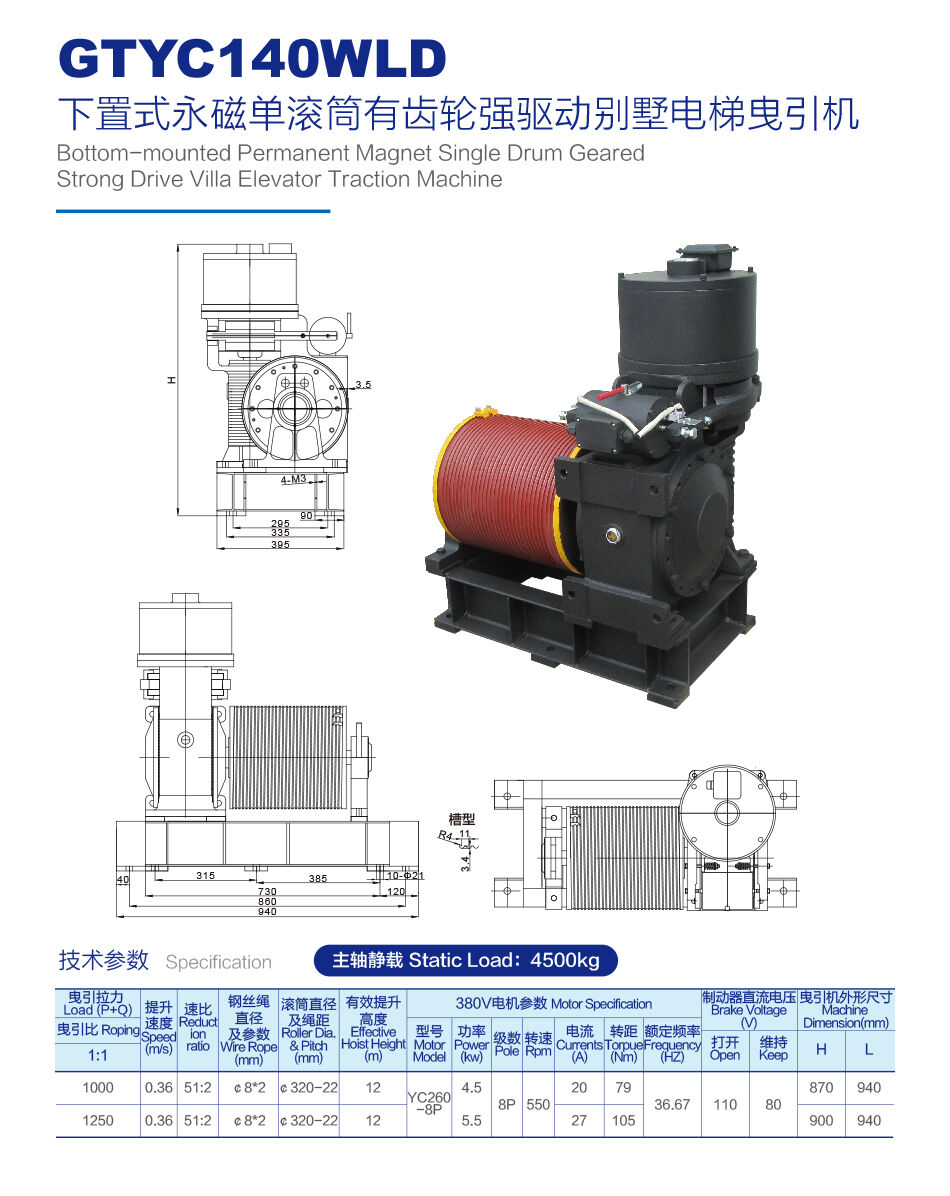 强制驱动电梯主机