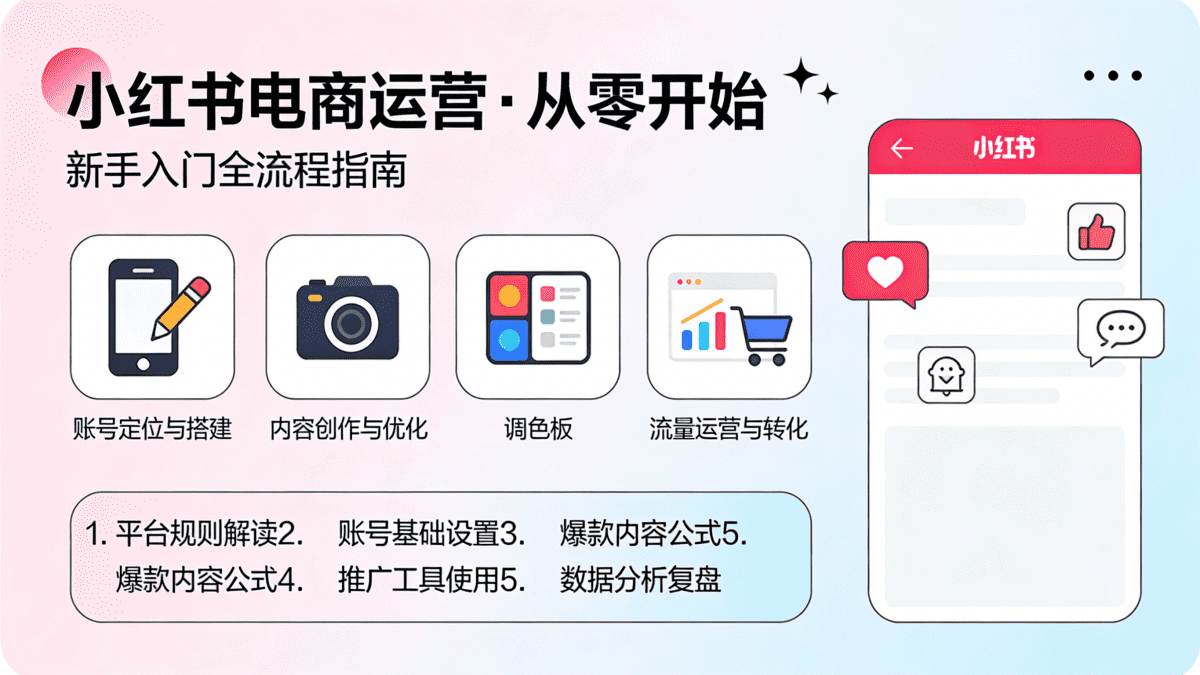 小红书电商运营课程从零开始
